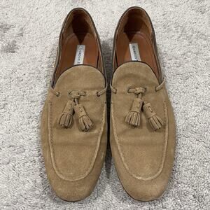 Gordon Rush Turner Tassel Loafers Mens Size 13 Taupe Rust Suede Slip On